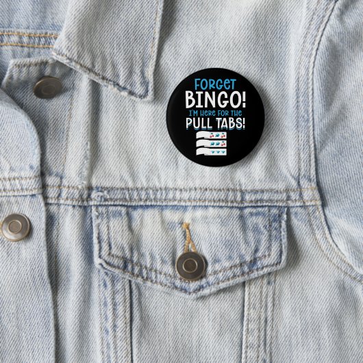 Vergeet Bingo Lucky Pull Tab Ronde Button 5,7 Cm (In situ)
