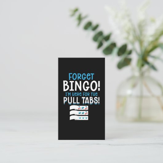 Vergeet Bingo Lucky Pull Tab Visitekaartje (Staand voorkant)