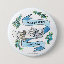 Vergeet Boys Ronde Button 7,6 Cm