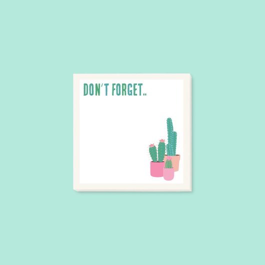 Vergeet Cactus Plant niet Post-it® Notes