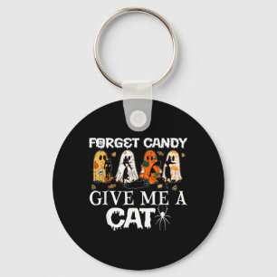Vergeet Candy Geef Een Kat Grappige Geest Zwarte K Sleutelhanger