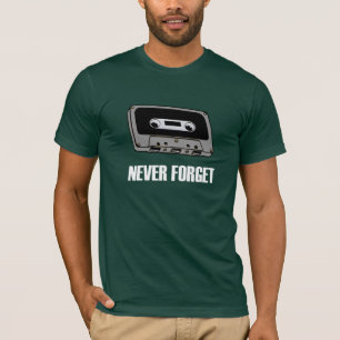 Vergeet Cassettebandje Donkere T-shirt nooit