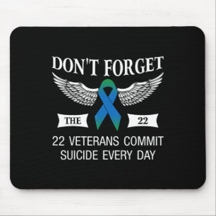 Vergeet de 22 Veteranen PTSD-zelfbewustzijn niet Muismat