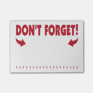 Vergeet de aandacht niet om herinneringen te krijg post-it® notes