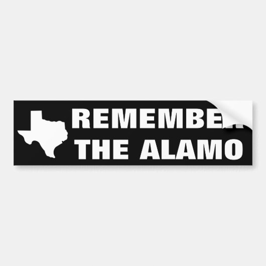 Vergeet de Alamo niet Bumpersticker (Voorkant)