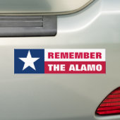 Vergeet de Alamo niet Bumpersticker (Op auto)