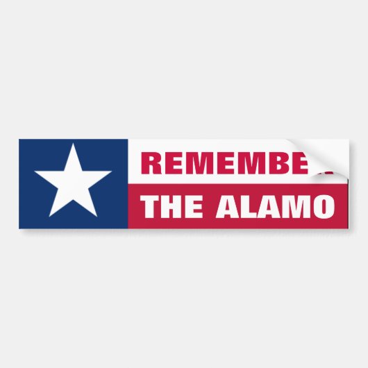 Vergeet de Alamo niet Bumpersticker (Voorkant)