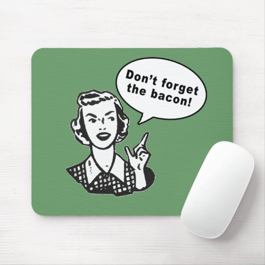 Vergeet de bacterie niet! Fun Bacon-ontwerp Muismat (Met muis)