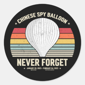Vergeet de Chinese spionageballon nooit en laat de Ronde Sticker
