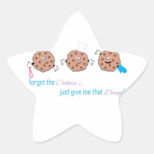 Vergeet de cookies ster sticker (Voorkant)