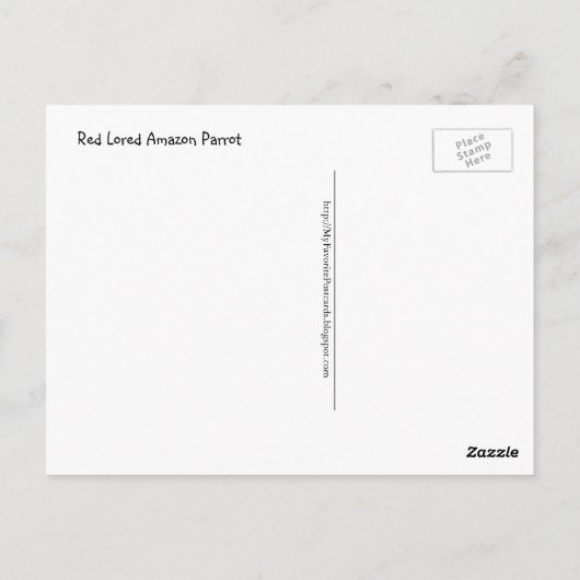 Vergeet de Cracker, Polly wil een Briefkaart, Parr Briefkaart (Achterkant)