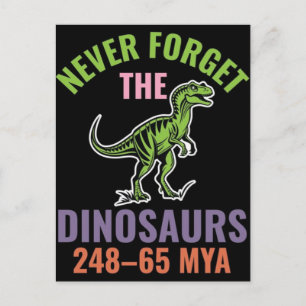 Vergeet de dinosauriërs 24865 miljoen jaar geleden feestdagenkaart
