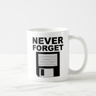 Vergeet de Diskettestation Funny Mug nooit Koffiemok