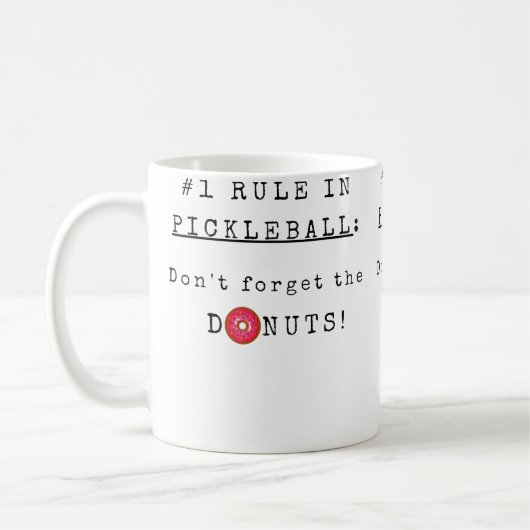 Vergeet De Donuts Niet Funny Pickleball Koffiemok (Links)