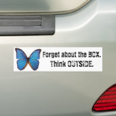 Vergeet de doos - Denk buiten, Natuur, creativitei Bumpersticker (Op auto)