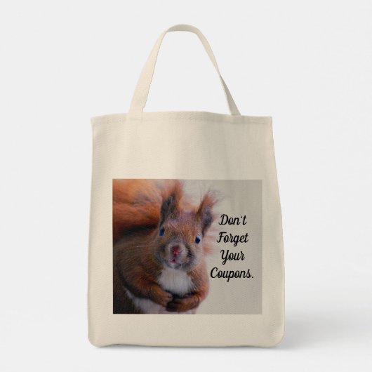 Vergeet de eekhoorn Canvas tas niet (Achterkant)