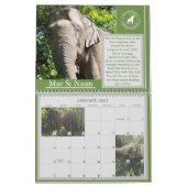 Vergeet de Elephant Foundation 2021-agenda nooit Kalender (Jan 2027)