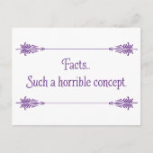 Vergeet de feiten... briefkaart (Voorkant)