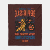 Vergeet de Glass Slipper Princess Motorcycle Boots Fleece Deken (Voorkant)