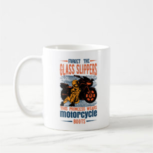 Vergeet de Glass Slipper Princess Motorcycle Boots Koffiemok
