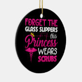 Vergeet de glassenprinses die de struikgewas draag keramisch ornament (Rechts)