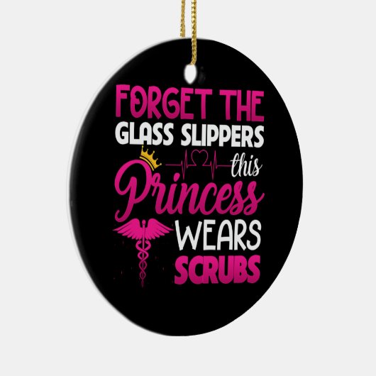 Vergeet de glassenprinses die de struikgewas draag keramisch ornament (Rechts)