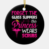 Vergeet de glassenprinses die de struikgewas draag keramisch ornament (Voorkant)