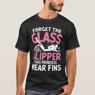 Vergeet de glazen dipper die prinses Fins Draag T-shirt