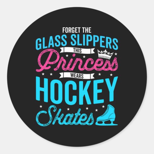 Vergeet de glazen dippers die prinses Hockey S Ronde Sticker (Voorkant)