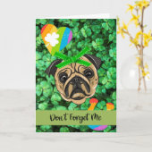 Vergeet de Kaart van je hond St. Patrick's Day nie (Gele Bloem)