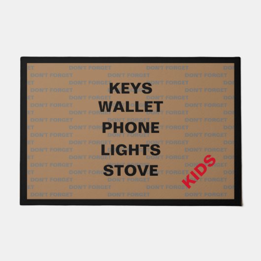 Vergeet de Kinder doormat niet Deurmat (Voorkant)