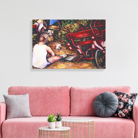 Vergeet de knoflook niet, Boedapest Canvas Afdruk (Insitu (Woonkamer))