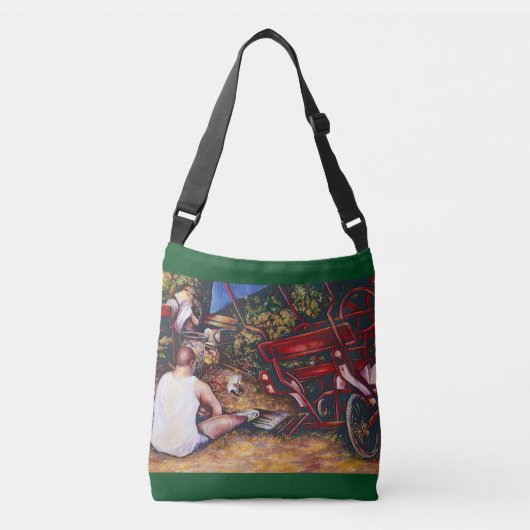 Vergeet de knoflook niet crossbody tas (Voorkant)