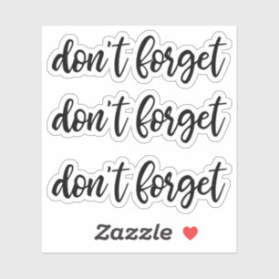 Vergeet de memo van de planner niet schattig sticker