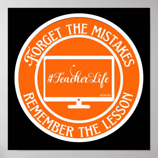 VERGEET DE MISTAKES HERINNEREN DE LESSON... POSTER (Voorkant)