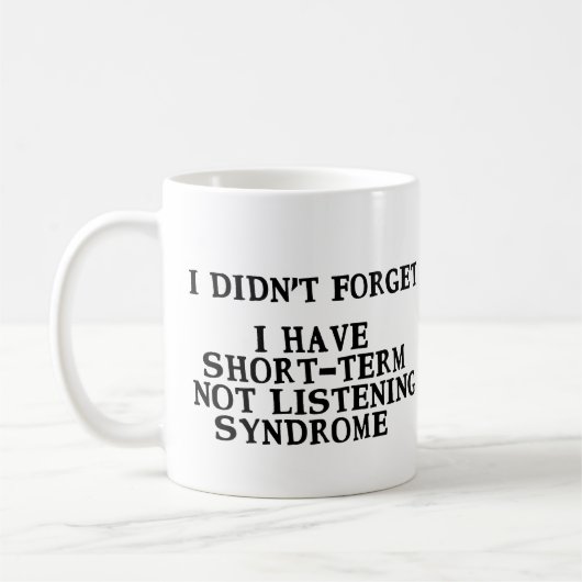 .. Vergeet de Mok van het niet-luisteren van het s (Links)