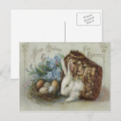 Vergeet de paashaas Gekleurde Geschilderde Mand Feestdagenkaart (Voorkant / Achterkant)