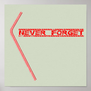 Vergeet de plastic riemen nooit poster