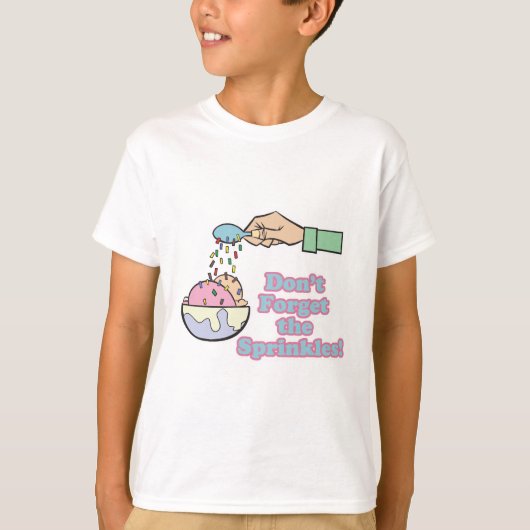 vergeet de spikkels niet t-shirt (Voorkant)