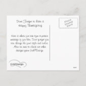 Vergeet de Thanksgiving Post Kaart niet (Achterkant)