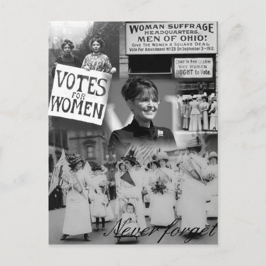 Vergeet de vrouwen nooit - Palin Briefkaart (Voorkant)