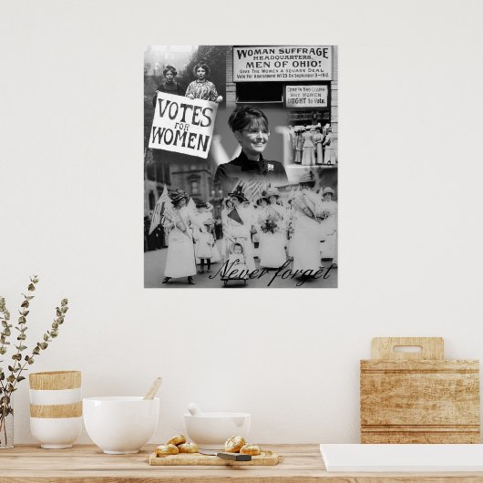 Vergeet de vrouwen nooit poster (Keuken)