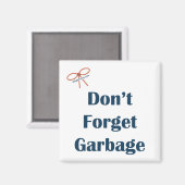 Vergeet de vuilnisherinneringsmagneet niet magneet (Voorkant / Achterkant)