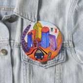 Vergeet de wasbadge niet ronde button 4,0 cm (In situ)