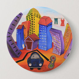 Vergeet de wasbadge niet ronde button 4,0 cm