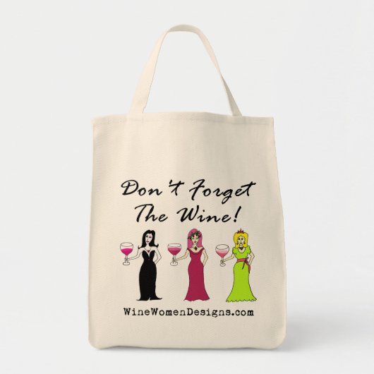 Vergeet de wijn niet! Promotie Tote Bag (Voorkant)
