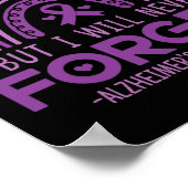 Vergeet dementiepatiënten nooit Paarse linten Poster (Hoek)