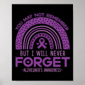 Vergeet dementiepatiënten nooit Paarse linten Poster (Voorkant)