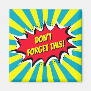 Vergeet deze komische stijl niet magneet