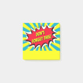 Vergeet deze komische stijl niet post-it® notes (Voorkant)
